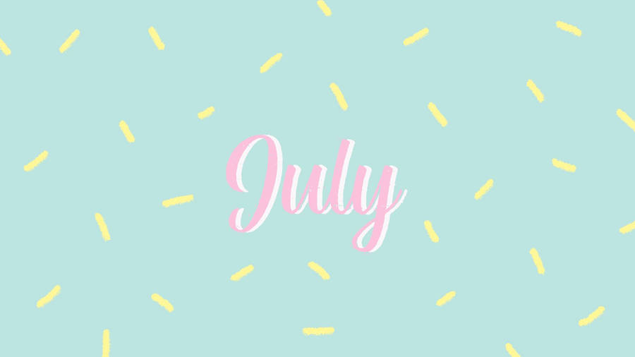 Celebrate The Arrival Of July With This Festive Pastel Poster Wallpaper