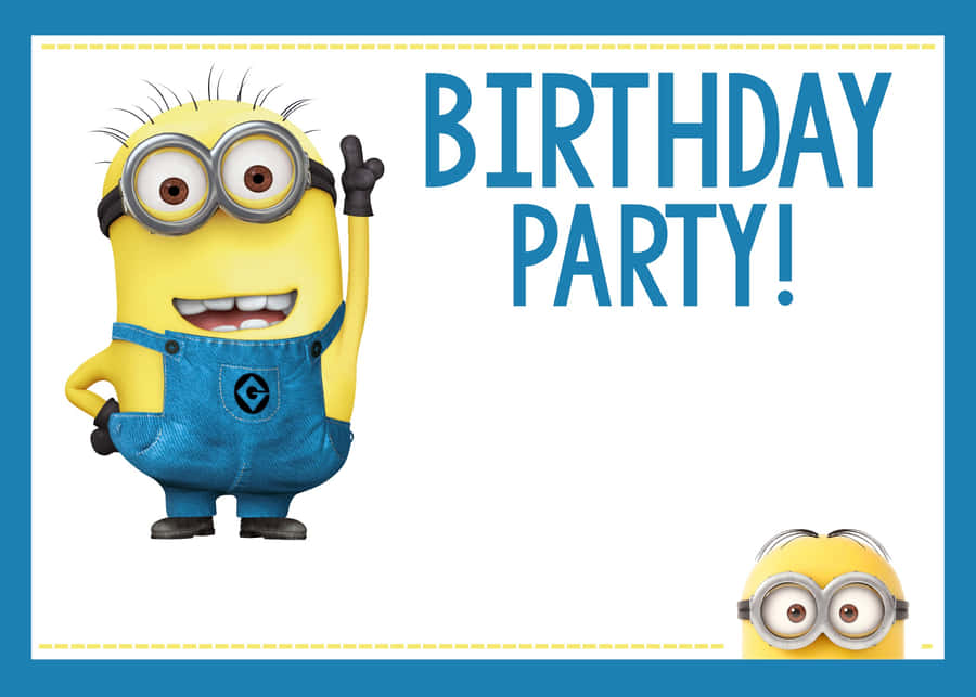 Celebrate The Best Day Ever With A Minion Birthday Wallpaper