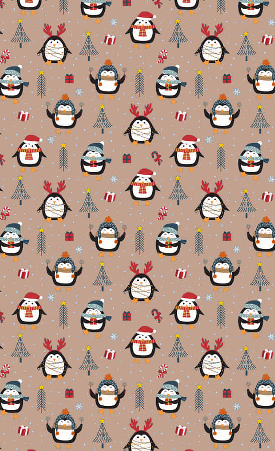 Celebrate The Holiday Season With This Cute And Simple Christmas Scene Wallpaper