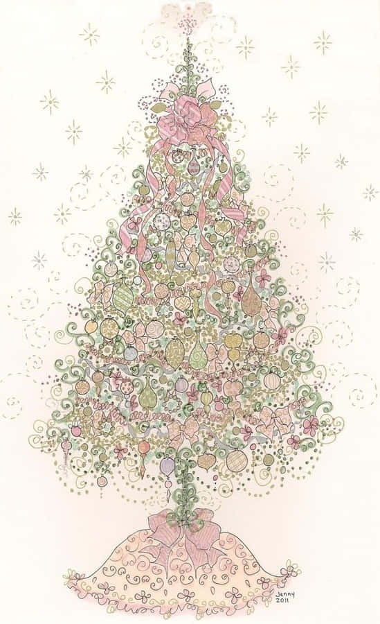 Celebrate The Holidays With A Pastel Christmas Wallpaper