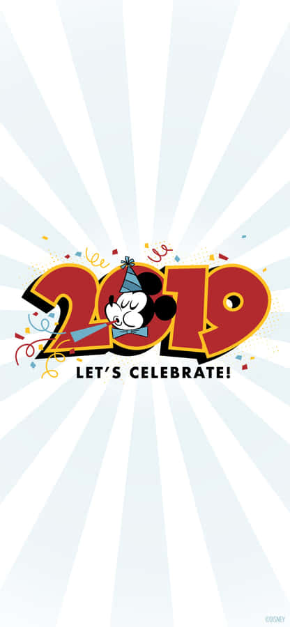 Celebrate The New Year With Mickey Mouse! Wallpaper