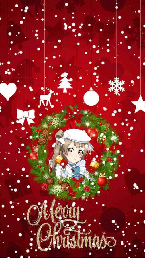 Celebrate The Season With A Red Christmas Iphone! Wallpaper