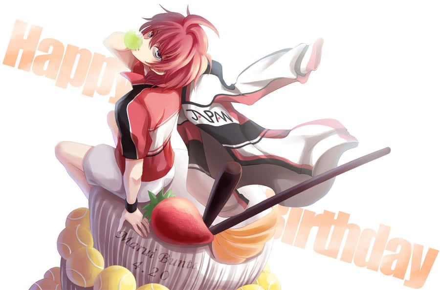 Celebrate With This Anime-themed Happy Birthday Wallpaper Wallpaper