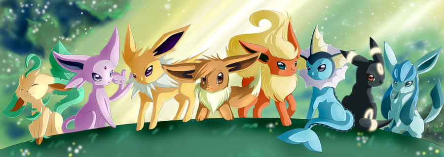 Celebrating The Eeveelutions Wallpaper