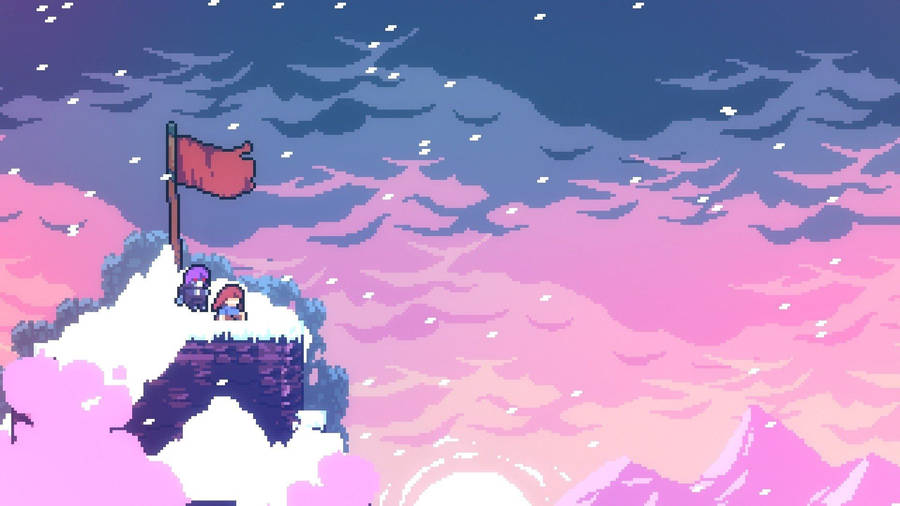 Celeste Game Pink Scenery Wallpaper