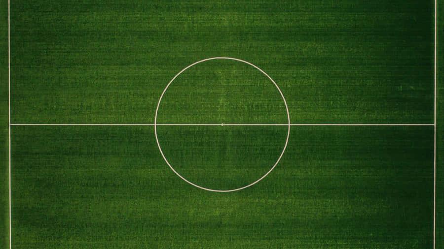 Center Circle Top View Football Field Wallpaper