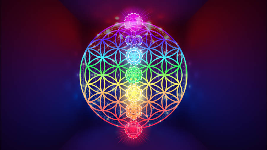 Chakra Arts And Geometric Design Wallpaper