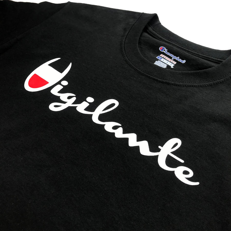 Champion And Vigilante Collaboration Wallpaper