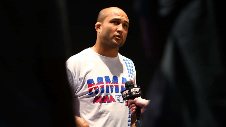 Champion Fighter Bj Penn Striking A Pose Wallpaper