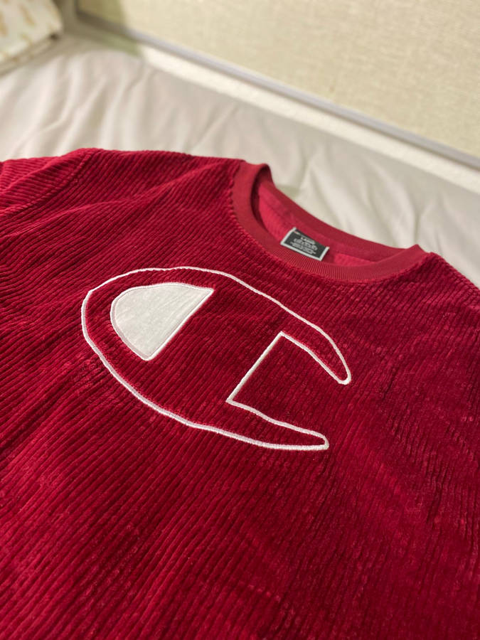 Champion Red Wool Sweatshirt Wallpaper