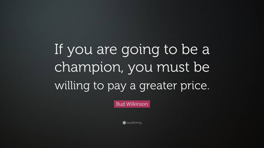 Champion Taking The Win Wallpaper