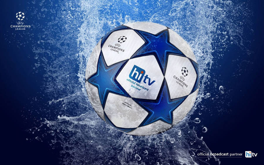 Champions League Match Ball Splash Wallpaper