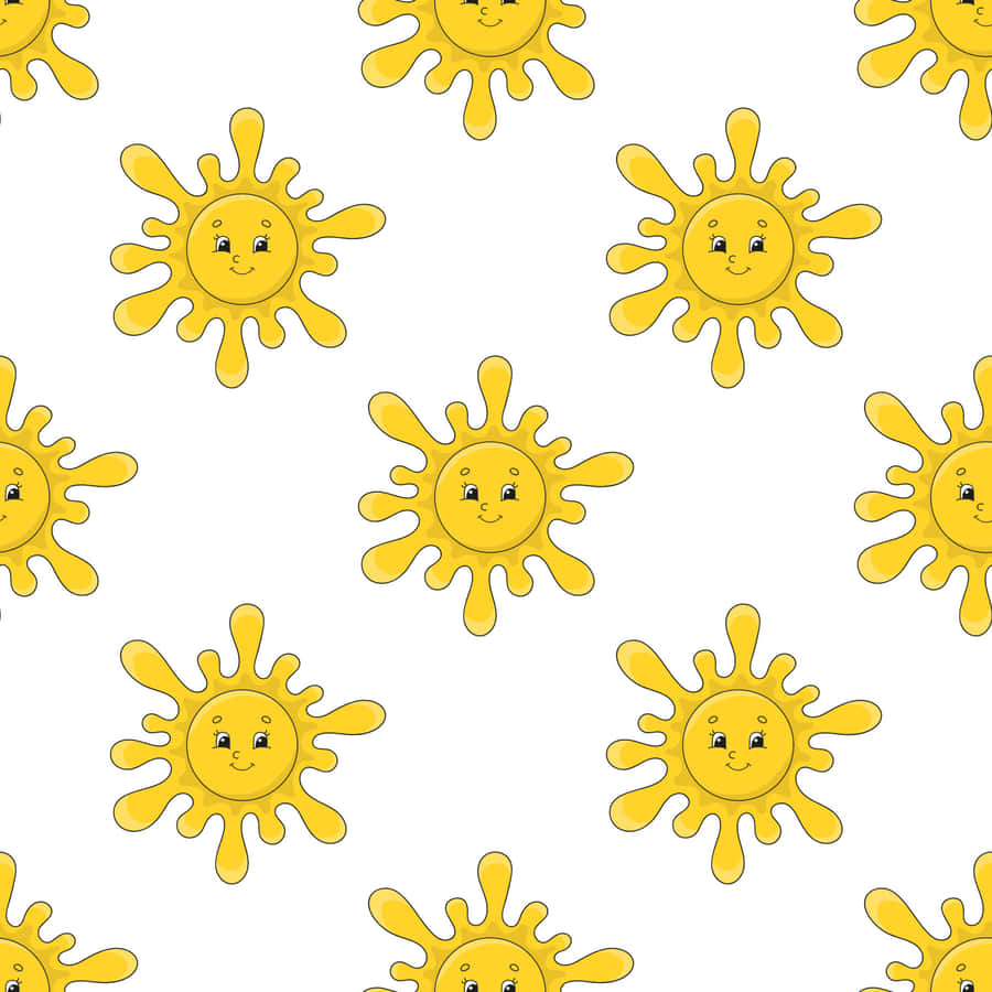 Channel Your Inner Ray Of Sunshine With This Adorable Cute Sunshine Design! Wallpaper