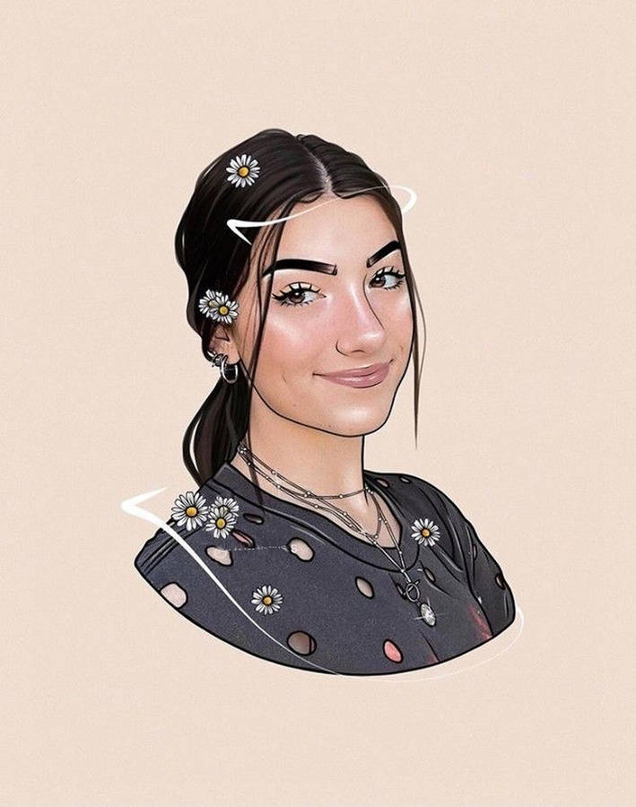 Charli D'amelio Art Wallpaper