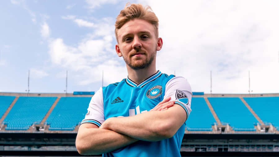 Charlotte Fc Kamil Jozwiak In Stadium Wallpaper