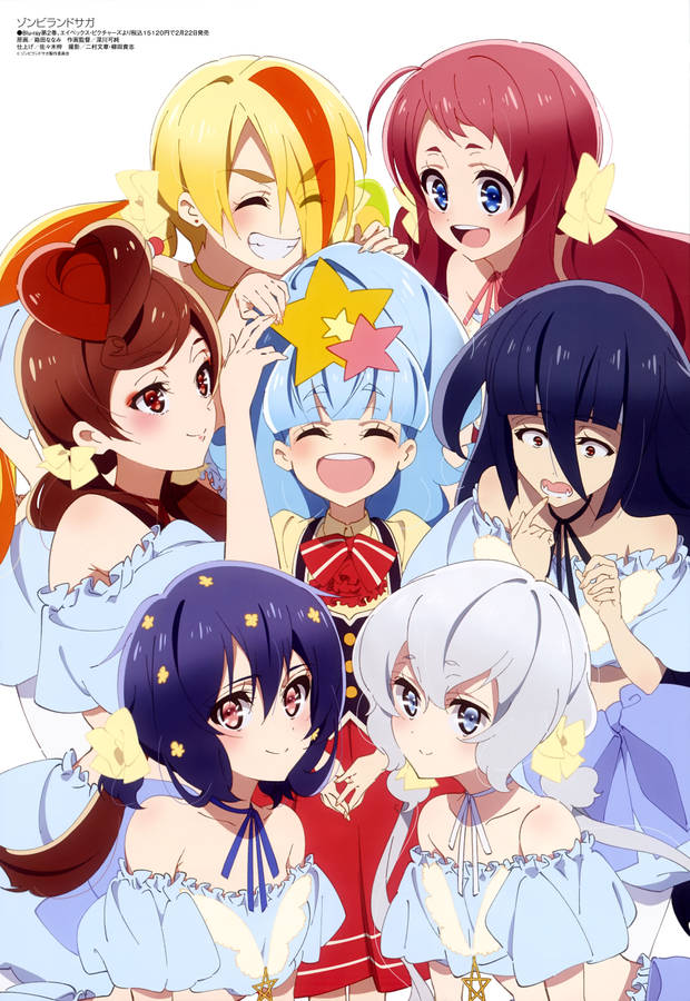 Charming Zombie Land Saga Characters Wallpaper