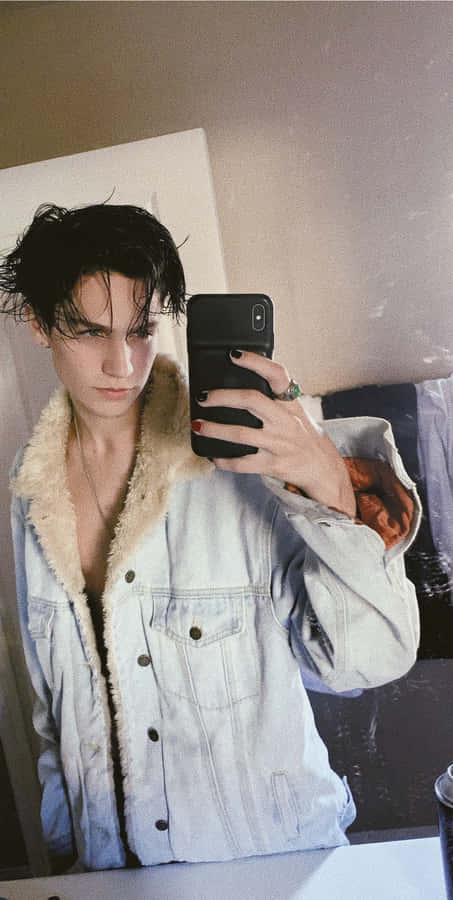 Chase Hudson Poses For A Picture Wallpaper