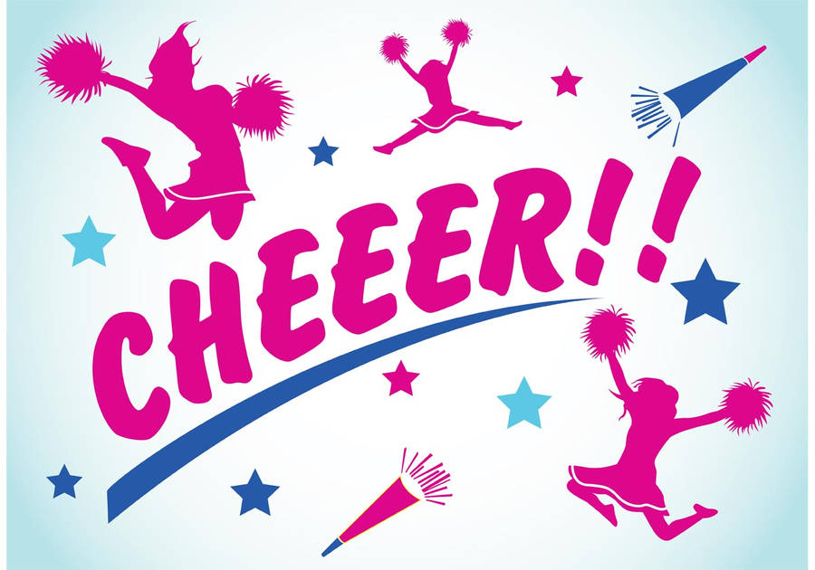 Cheerleader Pink And Blue Wallpaper