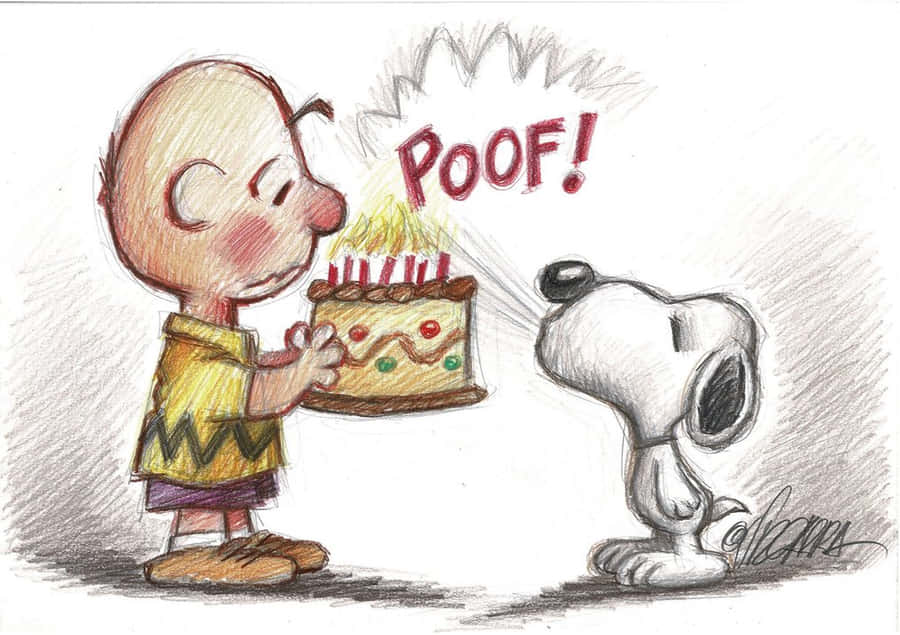 'cheers To Charlie Brown On His Birthday!' Wallpaper