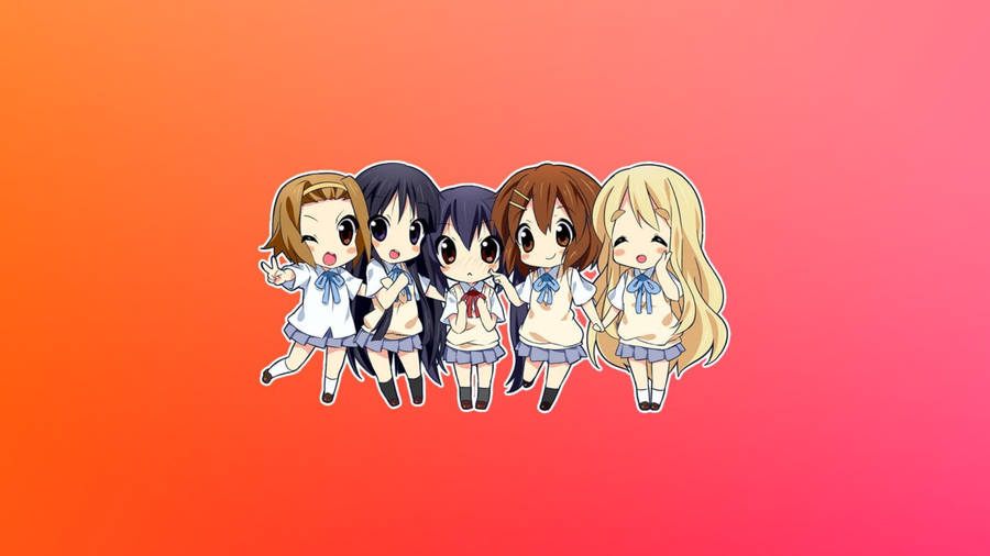 Chibi Anime K-on! Wallpaper