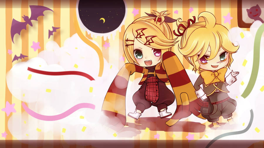 Chibi Anime Rin And Len Wallpaper