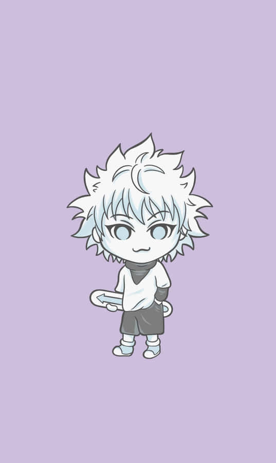 Chibi Killua Zoldyck Simple Anime Wallpaper