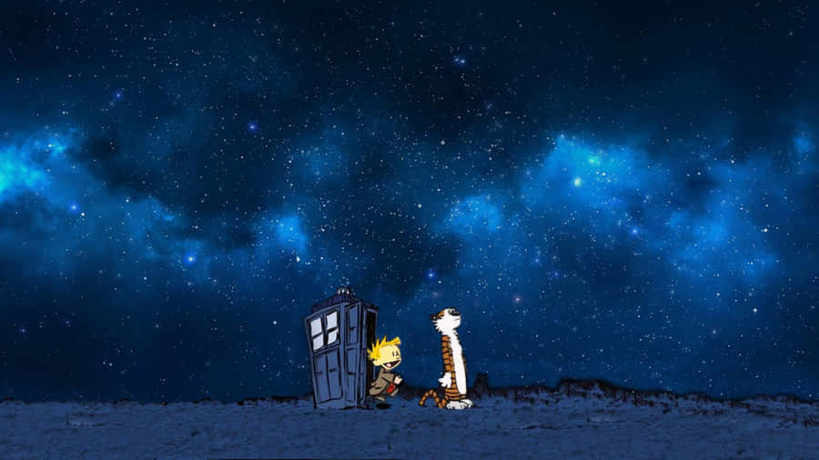 Childhood Best Friends - Calvin And Hobbes Wallpaper