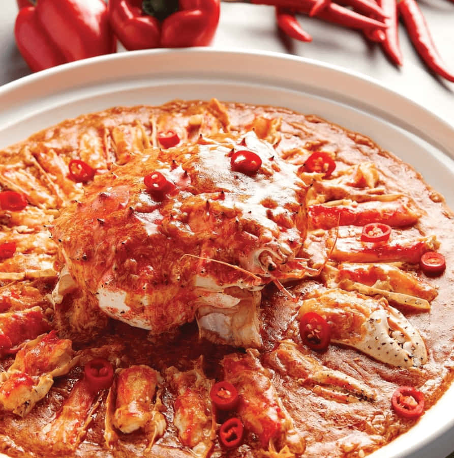 Chilli Crab Meat Dish Wallpaper
