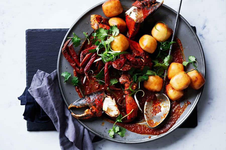 Chilli Crab Of Singapore Wallpaper