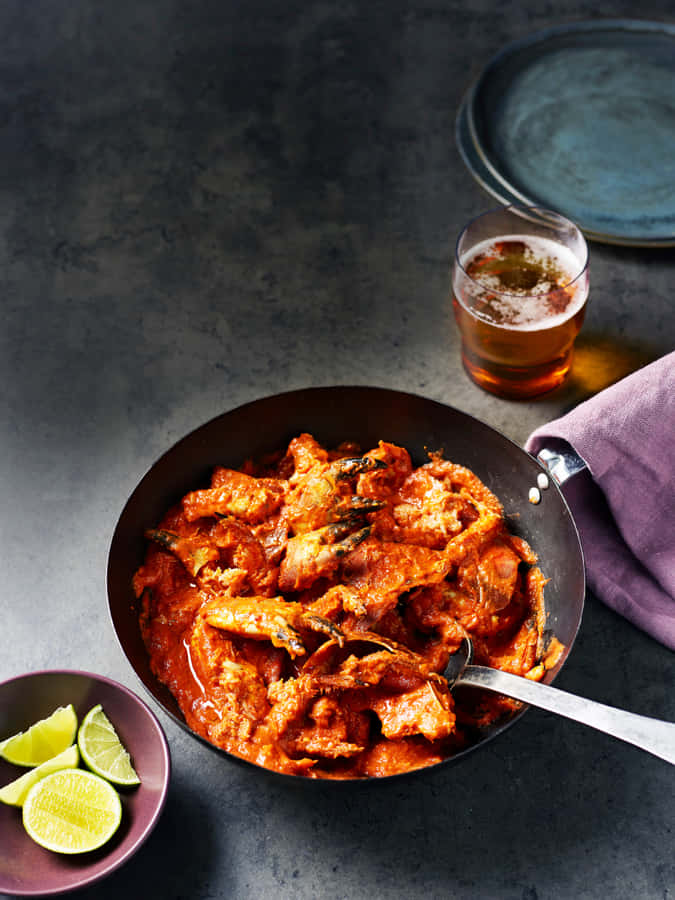 Chilli Crab Slices Food Photography Wallpaper