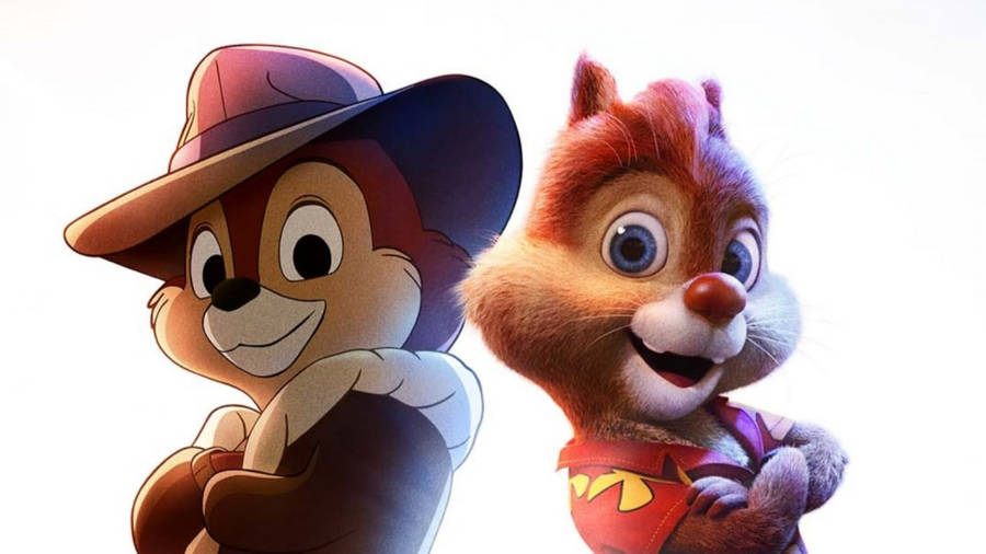 Chip N Dale Rescue Rangers Back To Back Wallpaper