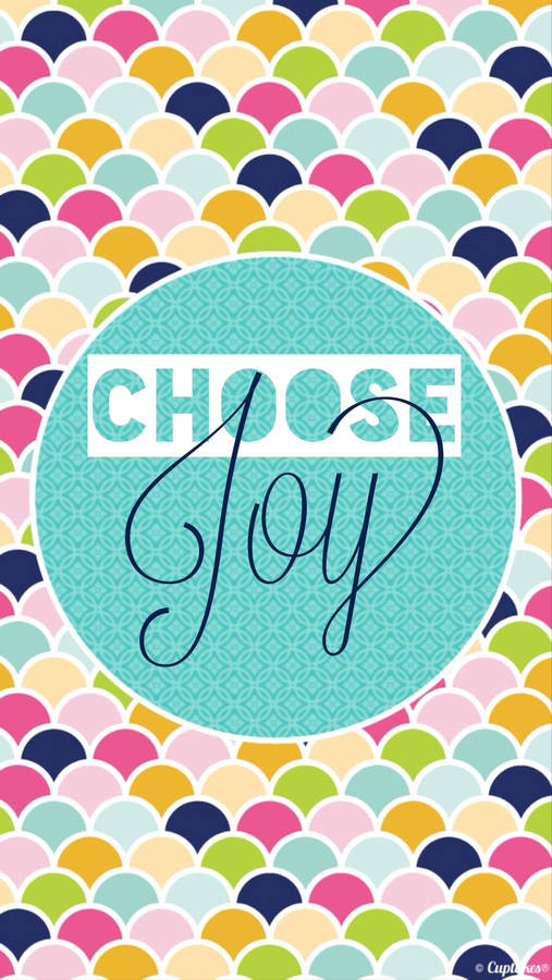 Choose Joy Seigaiha Wallpaper