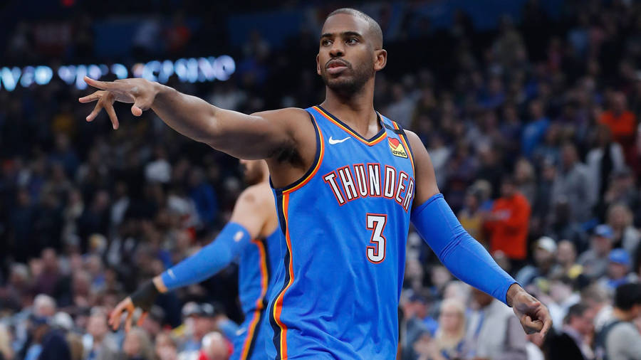 Chris Paul Thunders Jersey Highlight Wallpaper
