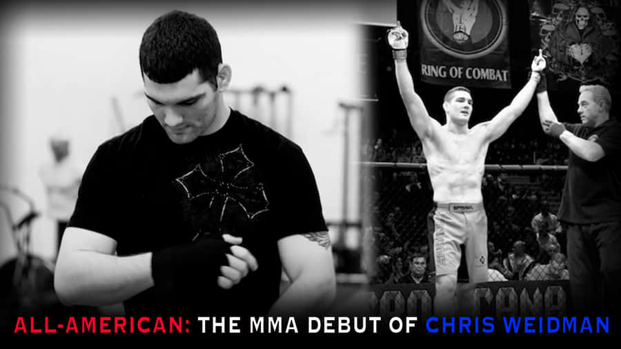 Chris Weidman Raising Arms Wallpaper