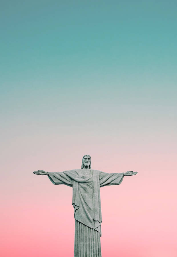 Christ Monument Statue Jesus Phone Wallpaper