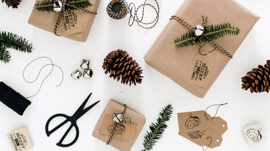 Christmas Aesthetic Holiday Gift Array Wallpaper