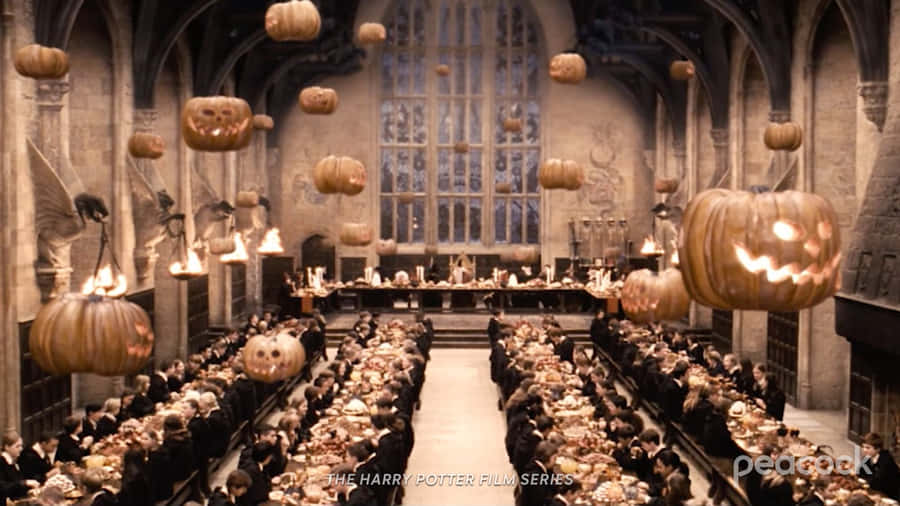 Christmas At Hogwarts Pumpkins Wallpaper