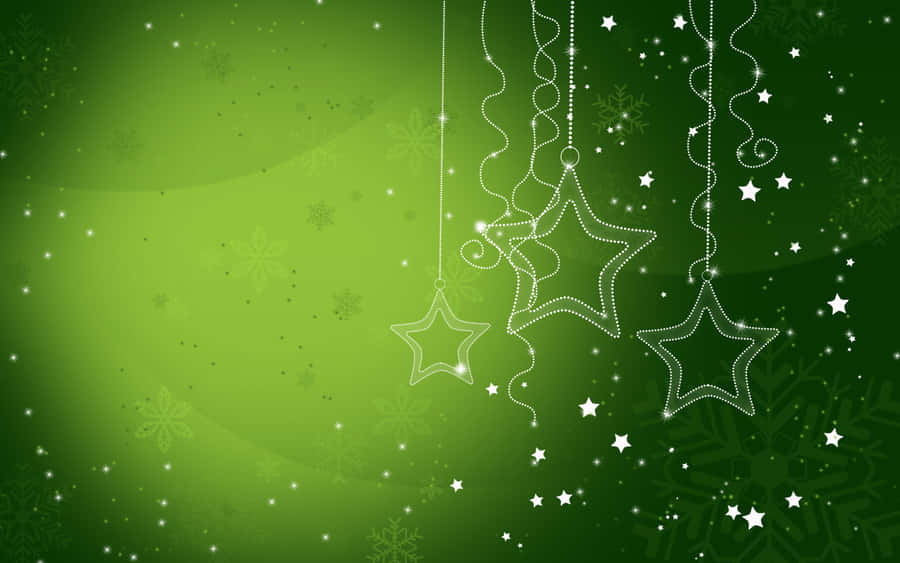 Christmas Background With Stars And Snowflakes Wallpaper
