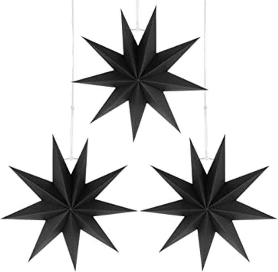 Christmas Black Star Decoration Wallpaper