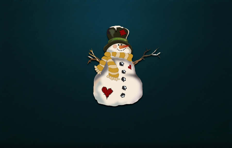 Christmas Decorations On A Minimalist Desktop Wallpaper