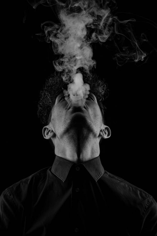 Cigarette Smoke Man Aesthetic Wallpaper