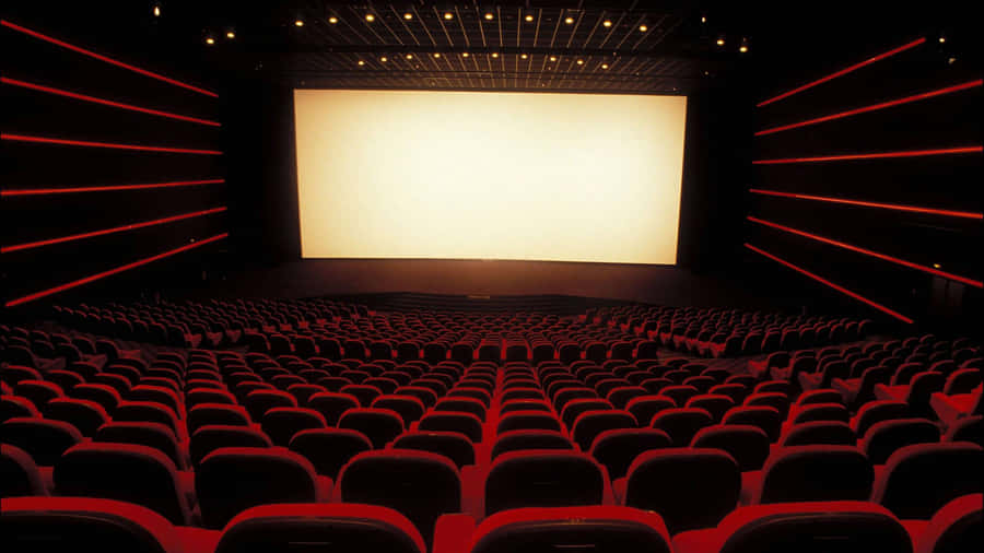 Cinema Theater Screen Red Interior Wallpaper