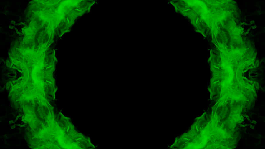 Circle Made Of Green Smoke Wallpaper