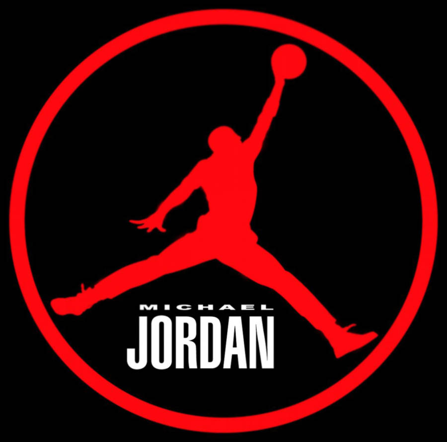 Circular Red Air Jordan Logo Wallpaper