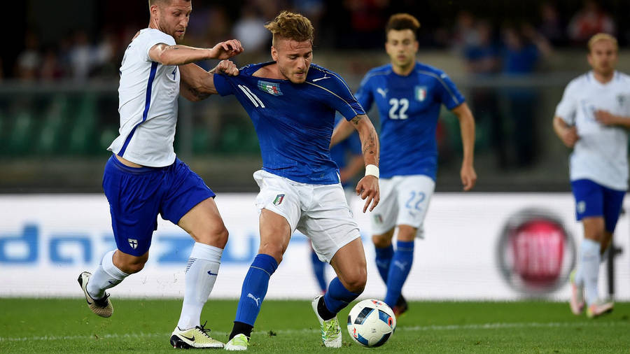 Ciro Immobile Celebrating In Style Wallpaper