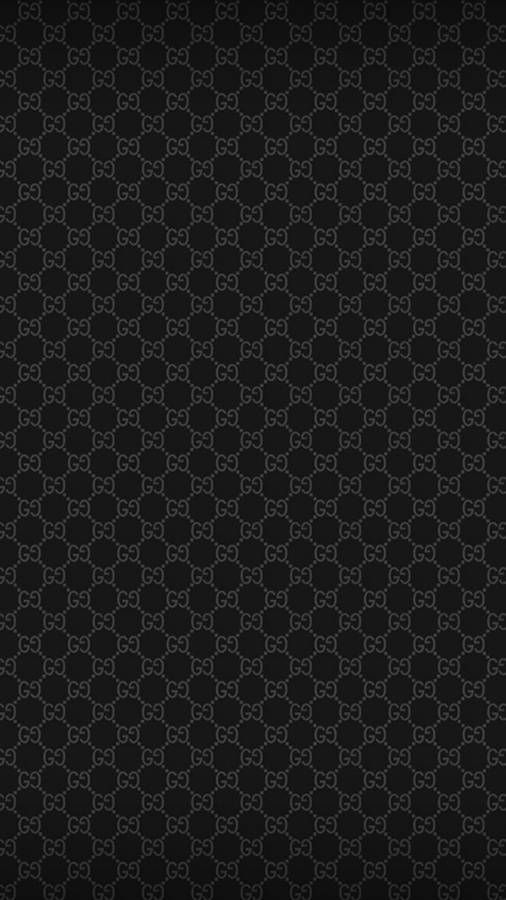 Classic Gucci Fashion Logo Black Pattern Wallpaper