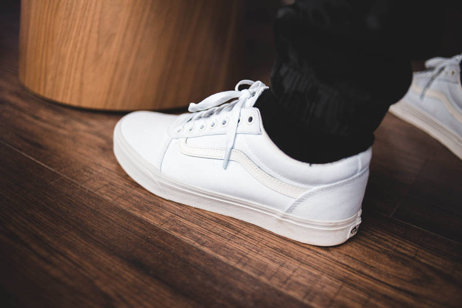 Classic White Vans Sneaker Wallpaper