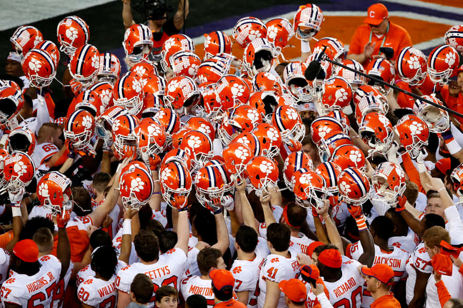 Clemson Tigers Football Team Huddle Wallpaper