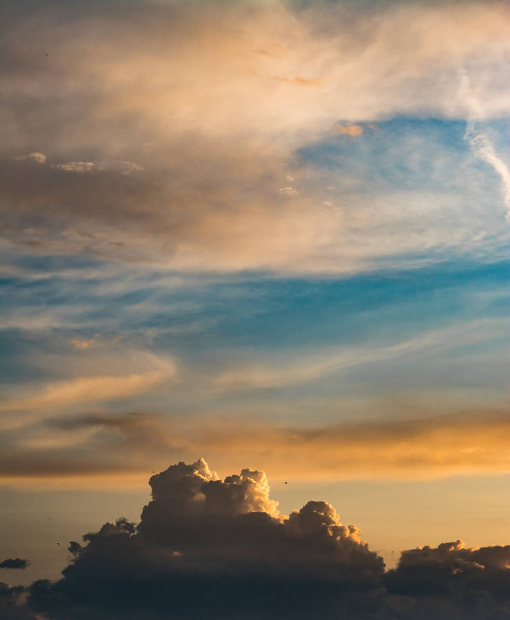 Cloudy Twilight Skies Over Iphone Wallpaper