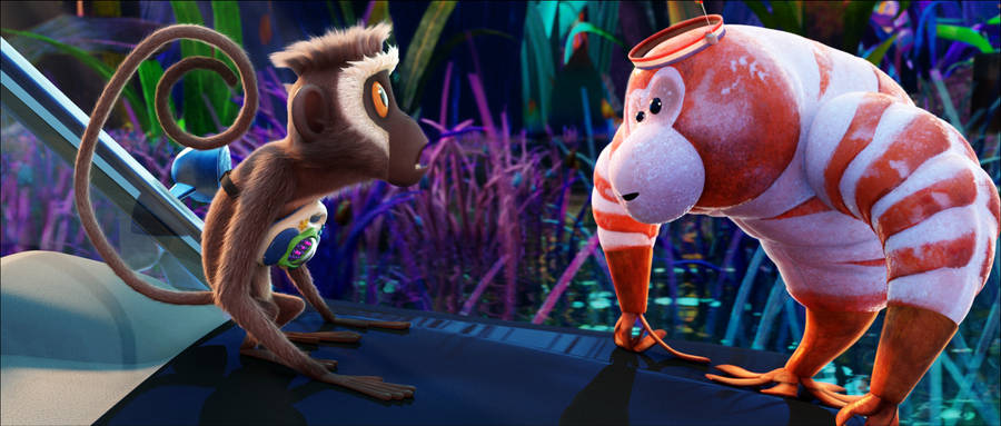 Cloudy With A Chance Of Meatballs 2 Steve And Shrimpanzee Wallpaper